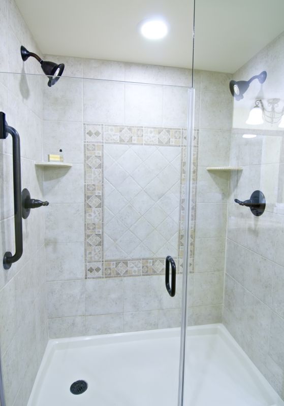 Modern Shower with LED Lighting